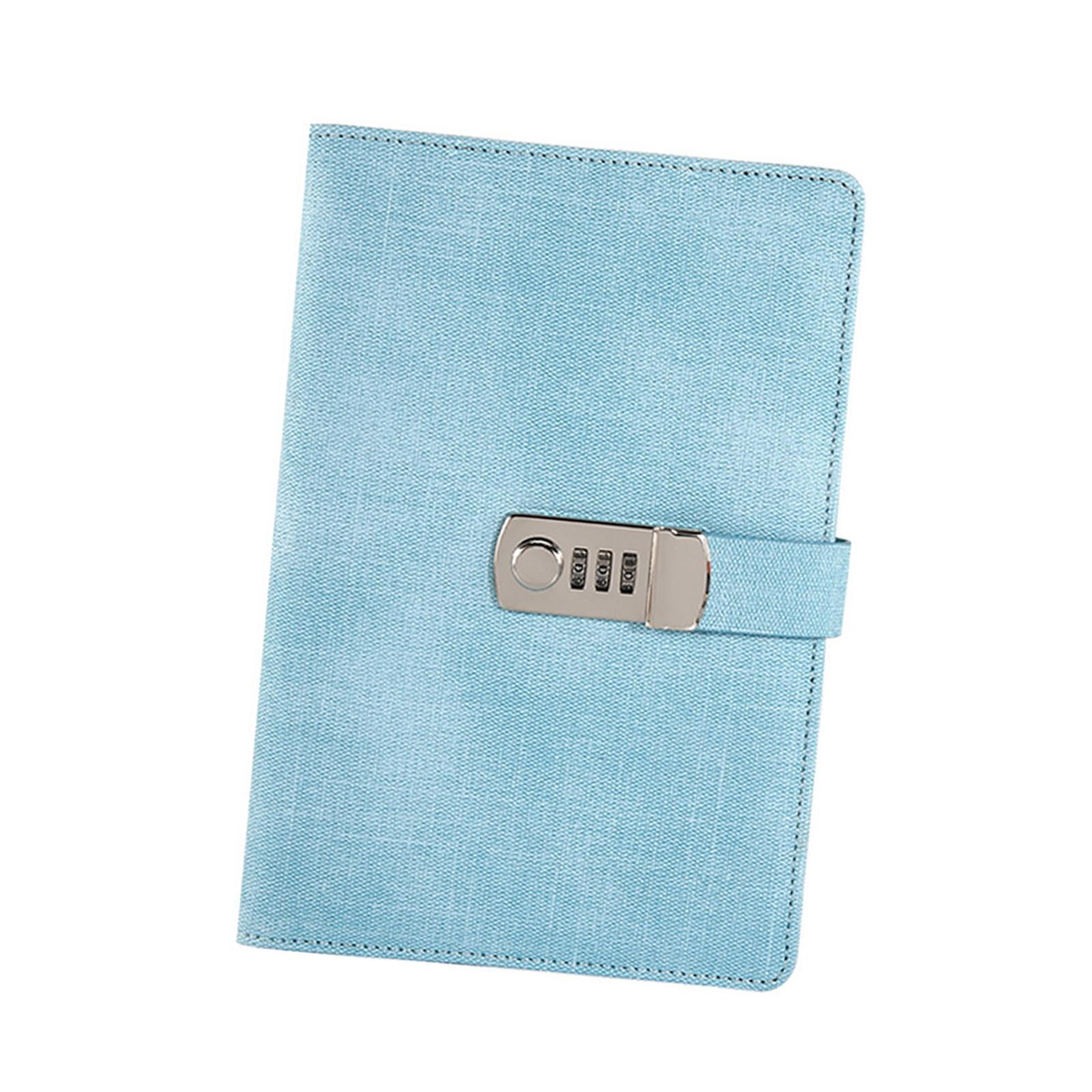 FVDPWYE Diary with Lock A5 200 Pages Notepad Lock Journal Planner Organizer Notebook Blue