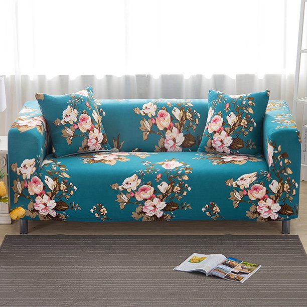 CUH 1/ 2/ 3/ 4 SEATER SOFA COVERS Elastic Floral Loveseat Lounge