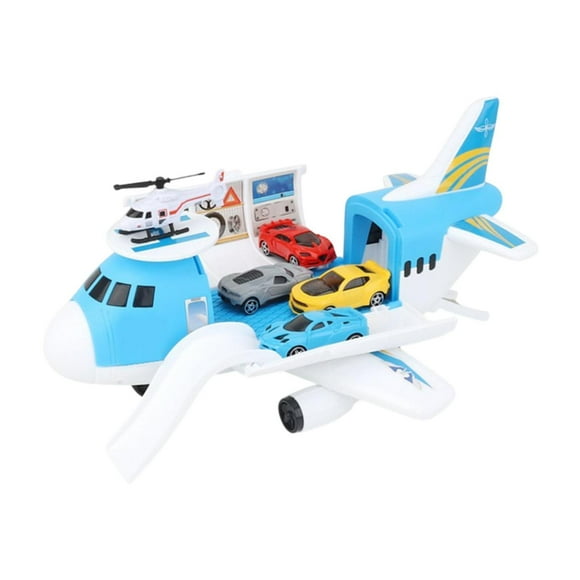 Juego de juego de coche de avión de transporte de carga, juego de coche de avión de transporte con coche, modelo de aviación para niños, juego de