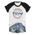 thumbnail image 2 of HCYSFG Women's Baseball Graphic Top Raglan Short Sleeve Casual Letter Print Fashion T Shirts Summer Sports Daily Wear Trendy Activewear Sporty Tee, 2 of 3