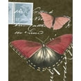 thumbnail image 2 of Vision Studio 26x32 Gold Ornate Wood Framed with Double Matting Museum Art Print Titled - Le Papillon Script II, 2 of 4