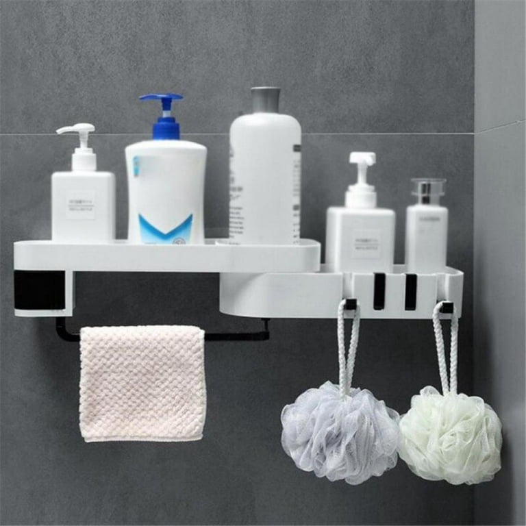 Bathroom Corner Punch-Free Rack Shampoo Storage Rack Holder with Suction  Cup Bathroom Shelves Bathroom Accessories Dropshipping