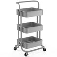 thumbnail image 1 of Utility Cart Pipishell de malla de 3 niveles con asa y ruedas bloqueables, 1 of 7