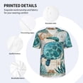 thumbnail image 4 of Balery Watercolor Sea Turtle Baseball Jersey for Men Casual Button Down Shirts Short Sleeve Active Team Sports Uniform-Medium, 4 of 9