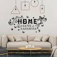 thumbnail image 3 of PVC Wall Stickers for Wall Decoration Word Bless this HOME with LOVE LAUGHTER Floral Pattern 24x77cm DIY, 3 of 8