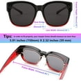 thumbnail image 2 of FEISEDY Women Men Polarized Fit Over Sunglasses Oversized Trendy Square Cat Eye Wear Over Glasses B2849, 2 of 17