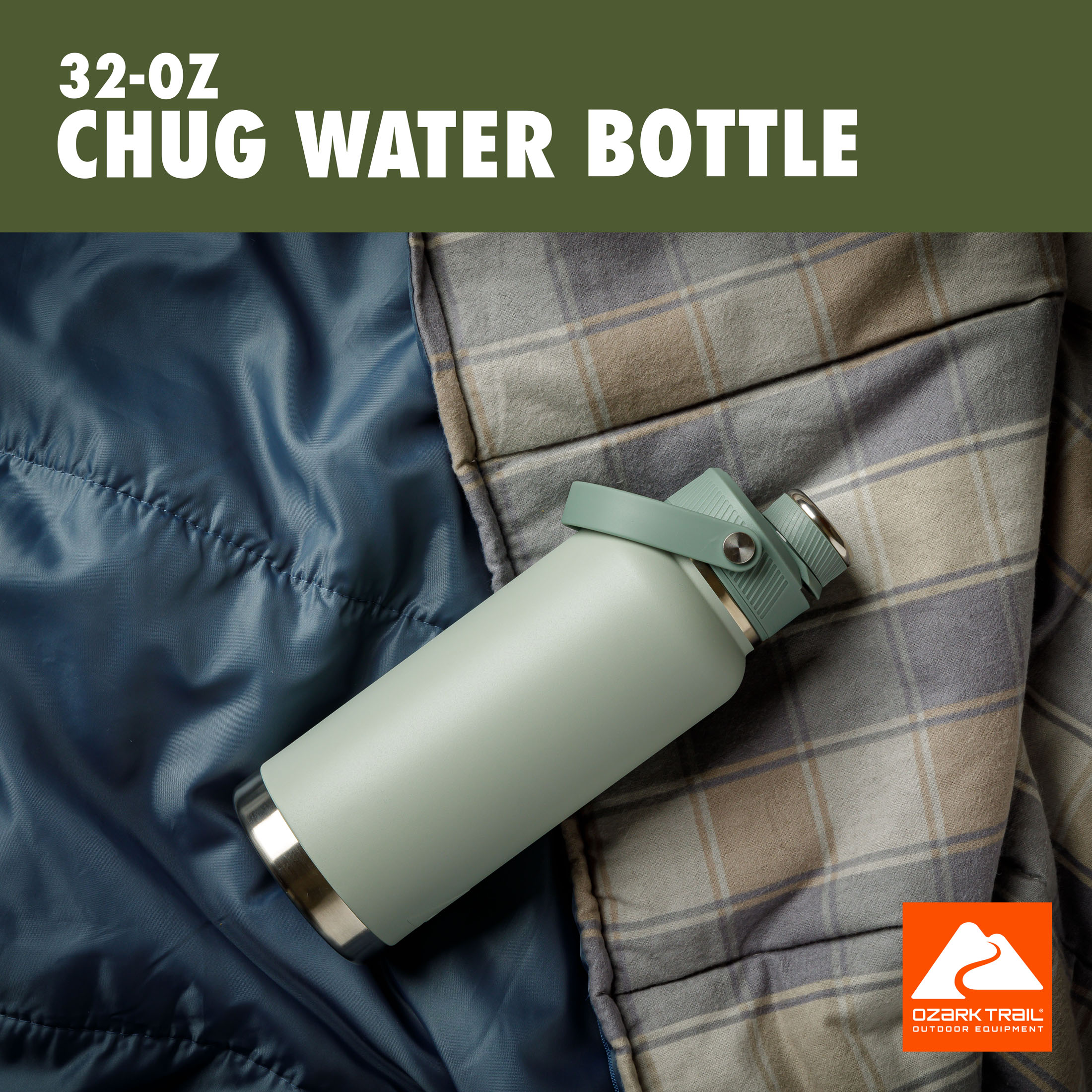 Botella de agua aislada de acero inoxidable de 32 oz con tapa de chorro, color verde salvia 5