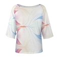 thumbnail image 4 of Colorful Floral Bohemia Women's Graphic Tees Casual Summer Funny Printed Short Sleeve Cute T Shirts Tops, 4 of 7