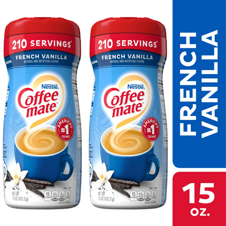 Nestle Coffee mate French Vanilla Powder Coffee Creamer, 15Oz.,(Pack of 2)