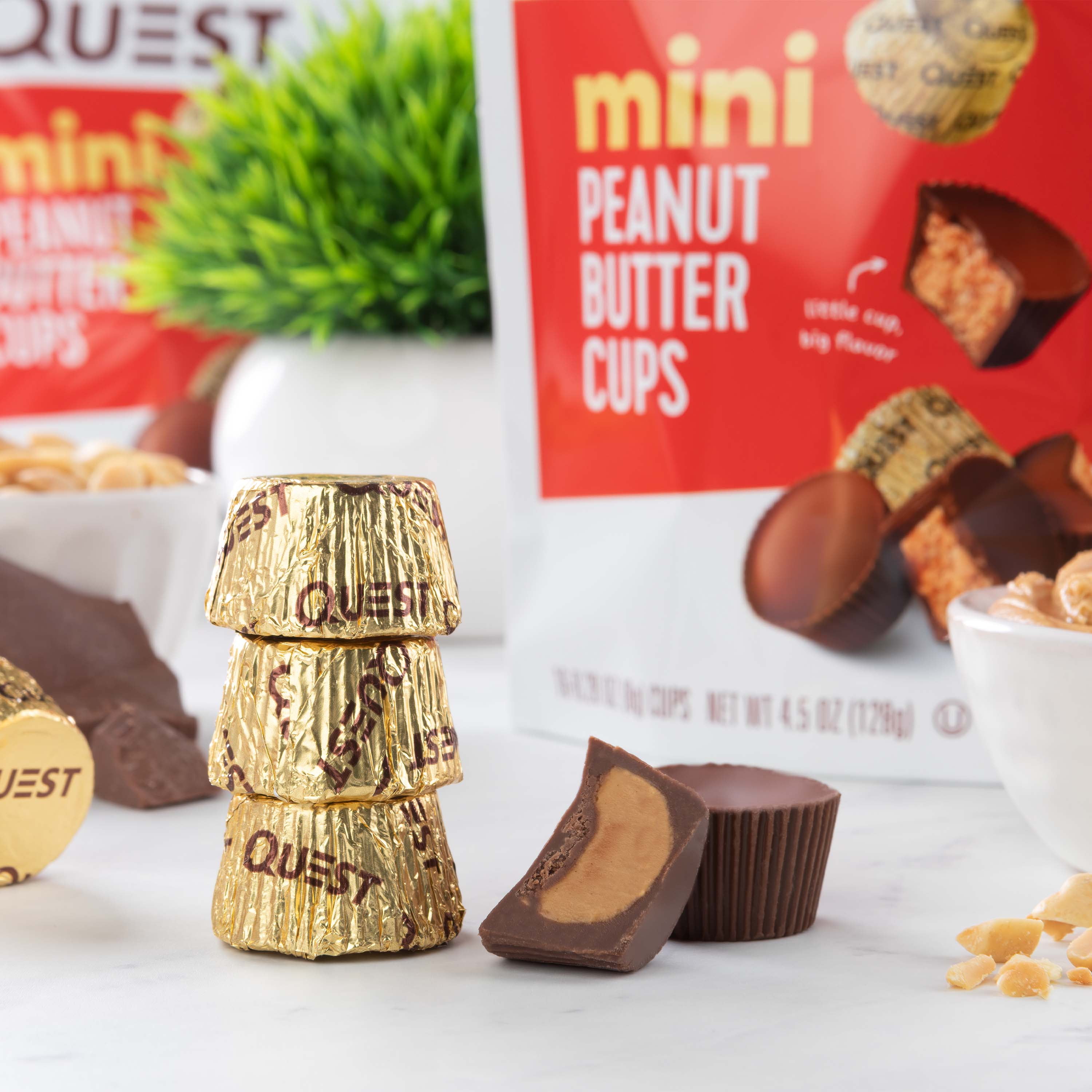 Quest Mini Peanut Butter Cups, Low Carb, High Protein, 16 Count
