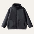 thumbnail image 2 of Abtuhar Boys and Girls Fall Winter Casual Outerwear and Jackets Solid Thick Fleece Zip‑up Coat with Side Pockets for 3‑15 Years, 2 of 5