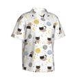 thumbnail image 2 of Balery Cute Cat Print Men's Hawaiian Shirts Short Sleeve Beach Shirt Relaxed Fit Vacation Button Down Shirts-X-Large, 2 of 9