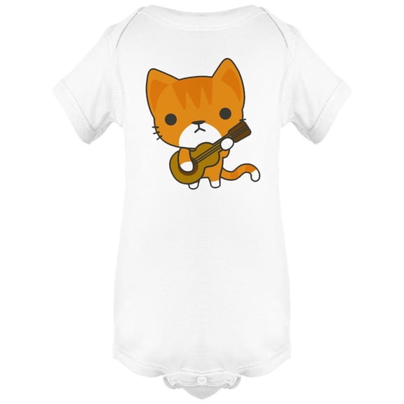 Cat Playing Guitar  Bodysuit Infant -Image by Shutterstock,  6 Months