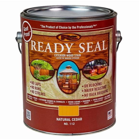 4-pack Ready Seal Exterior Wood Stain & Sealer - Natural Cedar - 4 Pack, 1 Gal Each — Exterior Wood Surfaces, UV-Resistant Formula