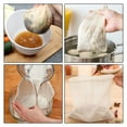 thumbnail image 4 of ACDANC 3PCS Organic Cotton Nut Milk Bag Cold Brew Coffee Strainer Reusable Eco-Friendly Filter Bag Kitchen Essentials, 4 of 7