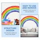 thumbnail image 2 of 1 Conjunto creativo acuarela del arco iris etiqueta de la pared la pared interior decoración de la pared de la etiqueta, 2 of 6