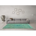 thumbnail image 3 of Ahgly Company Indoor Rectangle Abstract Light Blue Modern Area Rugs, 3' x 5', 3 of 4