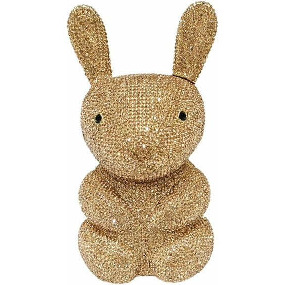 Baguery Rabbit Rhinestone Clutch Purse for Women, Luxury Crystal Evening Bag Wedding Party Cute Animal Purse