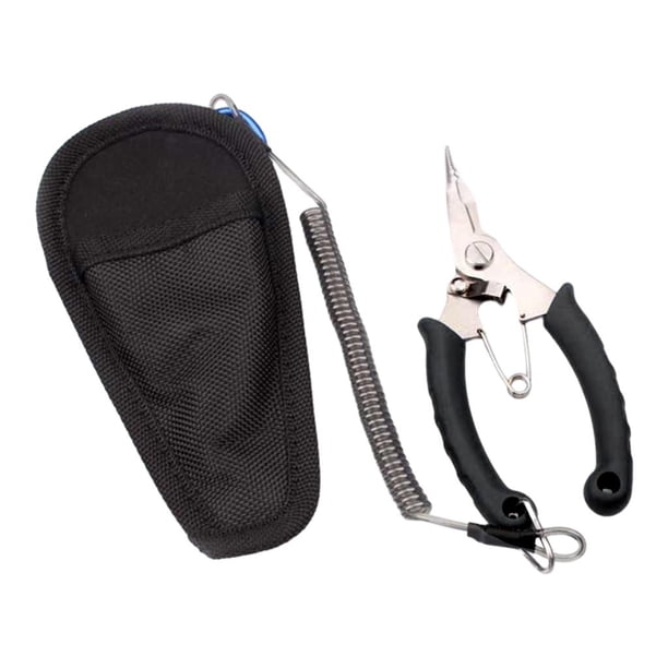 Alicates de pesca Zulema de acero inoxidable con removedor de anzuelo Codo negro