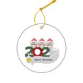 thumbnail image 1 of Adorno navideño familiar con diseño 18 (2020, tres personas), colgante multicolor de vidrio orgánico para árbol de Navidad, incluye cordón, tamaño 7.2x7.2x0.5 cm, 25 opciones disponibles., 1 of 7