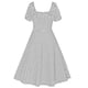 thumbnail image 3 of WILLBEST Vestidos Casuales Border Independent Station - Vestido Nuevo para Mujer con Cuello Cuadrado, Manga Corta Abullonada, Elástico, Fruncido, Ajustado, Estampado de Vuelo Grande Chica, 3 of 3