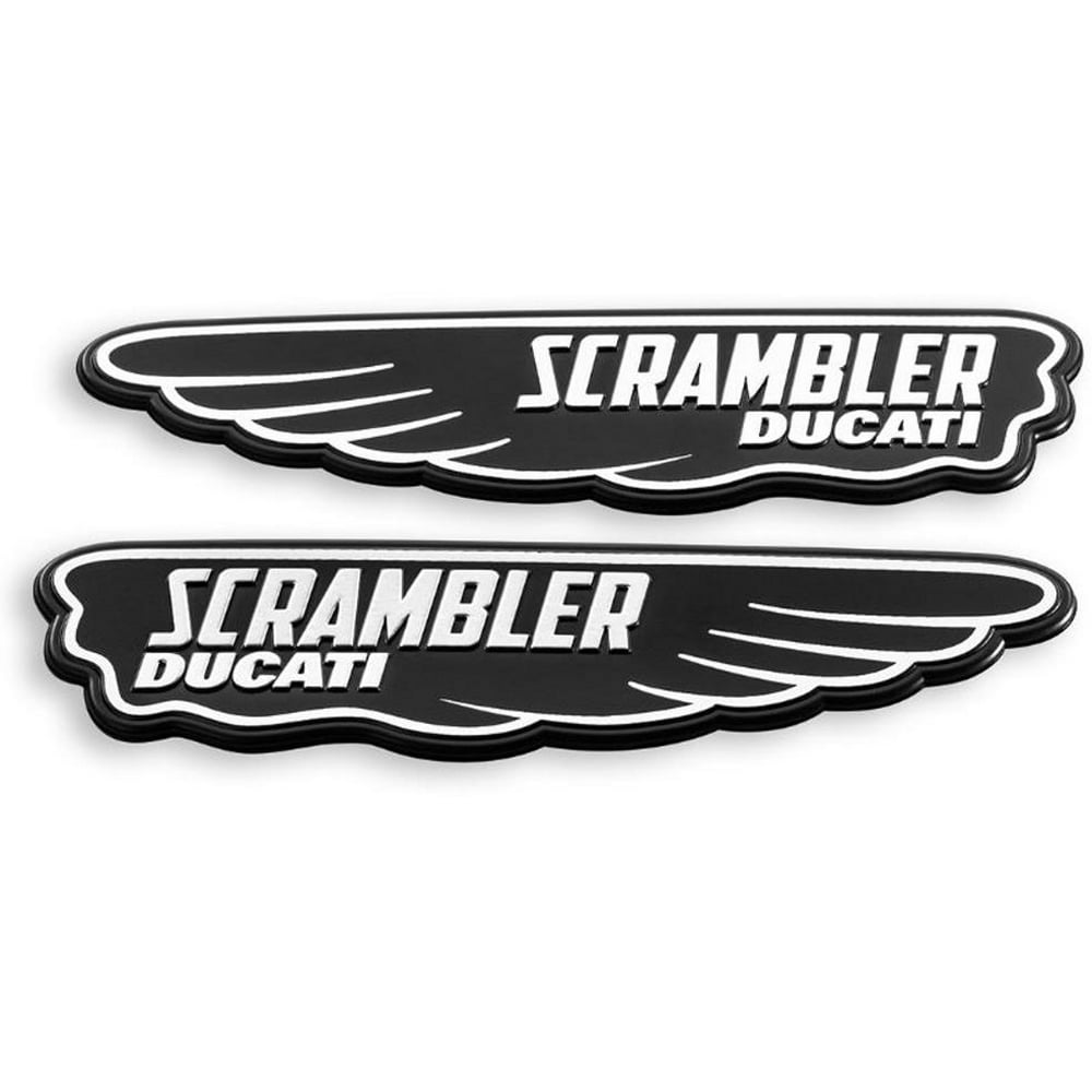 Ducati Scrambler Classic Scrambler Logo Gas Tank Decal Set Black