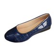 thumbnail image 1 of Chaussures Compensées pour Femmes à Bout Rond, Confortables, à Enfiler, en Cuir, Décontractées, Antidérapantes, Plates, 40, 1 of 8