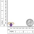 thumbnail image 6 of Gem Stone King 2.80 Ct Oval Purple Amethyst 18K Yellow Gold Plated Silver Ring, 6 of 6
