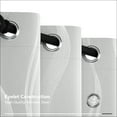 thumbnail image 2 of Deconovo Set of 2 Blackout Curtains, Room Darkening Thermal Insulated Drapes, Silver Wave Stripe Foil Printed (42 x 72 inch, Grayish White, 2 Panels), 2 of 8