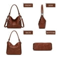 thumbnail image 6 of KL928 Purses for Women Shoulder Handbags Hobo Bags Tote Bag Women's Gifts (D.Yellow Brown), 6 of 7
