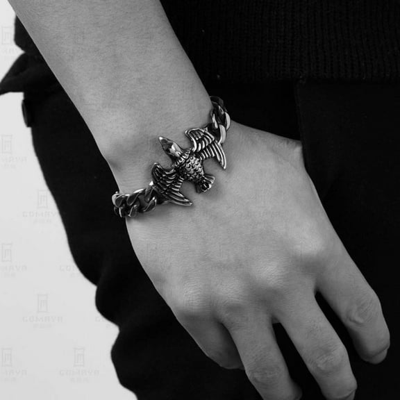 Emblem - Theme based Men's link Stainless Steel Bracelet