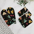 thumbnail image 5 of Fun Pizza Heat Resistant Microwave Oven Gloves Set for BBQ Baking Grilling,Baking Gifts Cooks for Women,Housewarming Gifts for New Home, 5 of 6