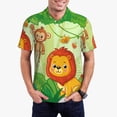 thumbnail image 5 of Wukai African Animals in the Jungle Men’s Polo Shirts,Quick-Dry Athletic Shirt,Classic Fit Shirts-Medium, 5 of 8