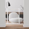 EDX 30" Height Walk Through Dog Gate, Pressure Mounted with Auto-Close and Hold-Open Features, Fits 29.1–38.5 Inch Openings, White