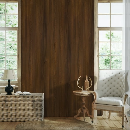 Abyssaly Peel and Stick Wallpaper 15.7 in×118.1 in Modern Wall Paper Wood Self-Adhesive Removable Wallpaper