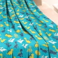 thumbnail image 3 of Blue Cartoon Dinosaurs Pattern Blanket,Comfortable Soft Lamb Wool Throw Blanket,All Season,Warm Lightweight Blankets for Sofa Bed Couch Living Room Chair,40"x50", 3 of 4