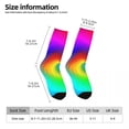 thumbnail image 5 of Swirl Art Socks Colorful Tie Dye Leisure Stockings Winter Anti Skid Women Men Socks High, 5 of 7
