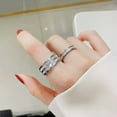 thumbnail image 6 of 4mm Women Titanium Eternity Ring Cubic Zirconia Anniversary Wedding Engagement Band Size 5-8 - 7, 6 of 6