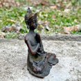 thumbnail image 3 of Tibet vintage copper bronze Tibetan Buddhism Buddha figurine, Meditating meditation Sitting Buddha Figurine Decorate Bodhisattva statues, 3 of 10