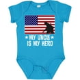 thumbnail image 3 of Inktastic Military Uncle is My Hero Us Flag Boys or Girls Baby Bodysuit, 3 of 5