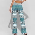 thumbnail image 5 of Abomasnow Women High Waisted Flare Leggings Boho Floral Print Hidden Scrunch Bootcut Bell Bottoms Yoga Pants, 5 of 9