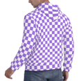 thumbnail image 3 of Hoodies for Men - lilac checkered Long Sleeve Comfrt Men'S Fashion Hoodies & Sweatshirts, Sweatshirts for Men Hoodies Pullover Clothing Clothes with Pouch, 3 of 7