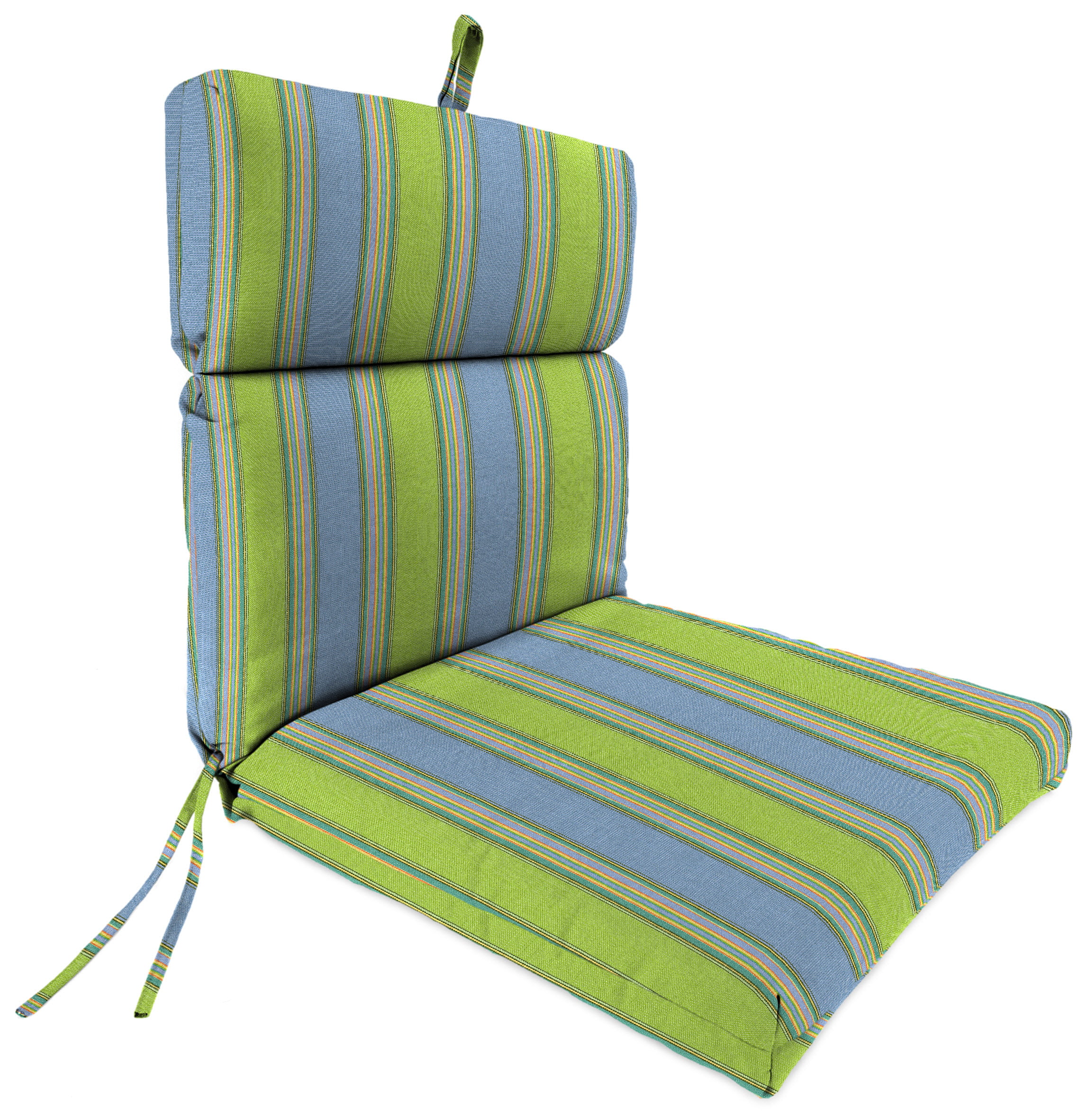 Sunbrella Bravada Outdoor Chair Cushion, Limelight Stripe, 44" L x 22