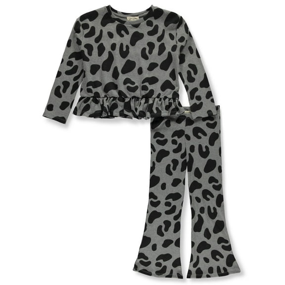 Jessica Simpson Girls' Ruffle Hem Top and Flare Pants Set, 2-Piece, Sizes 4-12