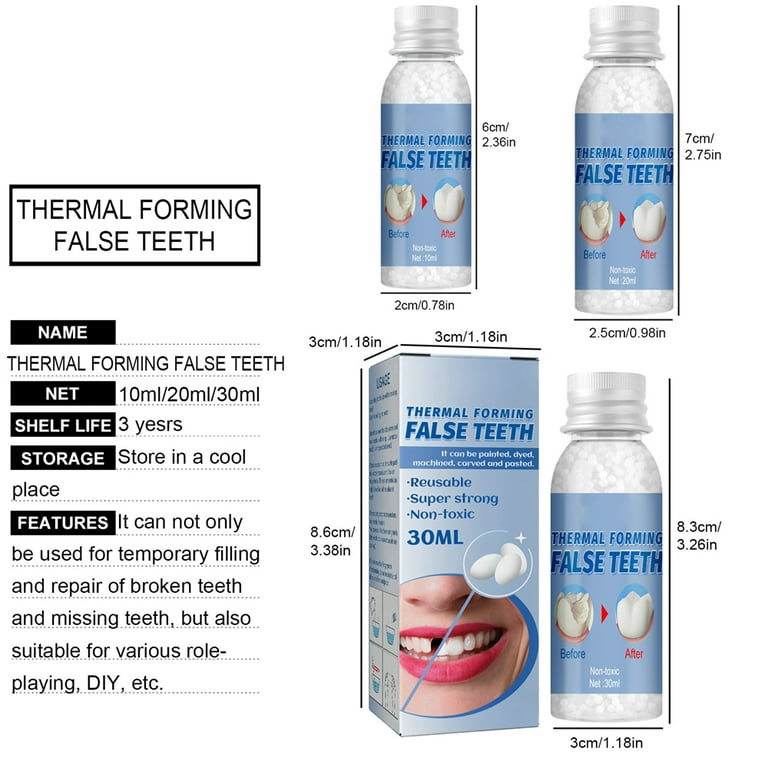 Temporary Tooth Repair Kit, 30g Filling Tooth Beads for Fix