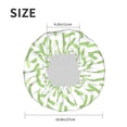 thumbnail image 3 of Asparagus print green Shower Cap, Double Layers Shower Cap Rreusable Waterproof, Elastic Bathing Hair Hat for Women, Washable Hair Cap for All Hair Lengths, 3 of 5
