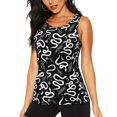 thumbnail image 1 of Balery Hand Drawn Snake Camiseta sin mangas estampada ligera para mujer, tops de entrenamiento sin mangas, camisetas de yoga transpirables de secado rápido.-Small, 1 of 7