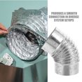 thumbnail image 3 of Luxshiny Connecteur de Tube d'Aération en Acier Inoxydable Coude pour Accessoires de Cheminée 1 Ensemble, 3 of 8