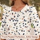 thumbnail image 3 of Blusa tipo túnica Blingfit para mujer, manga 3/4, estampado floral, talla S, 3 of 5