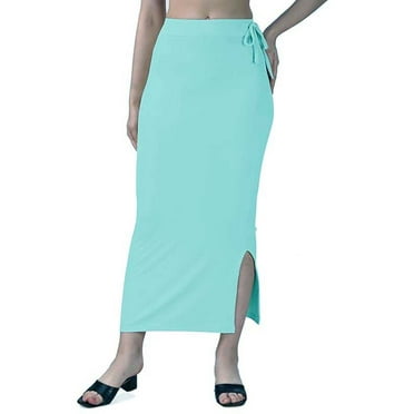 Stylesindia Stretchable Saree Shapewear Petticoat for Women, Cotton Blended,Petticoat,Skirts for Women,Shape Wear Dress (AQUALIGHT, 3XL)